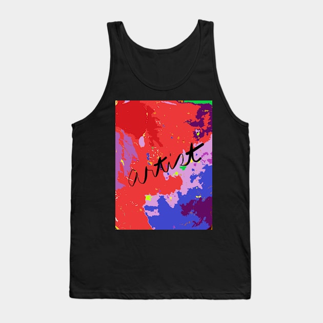 ARTIST: painted in reds, blues and purples Tank Top by djrunnels